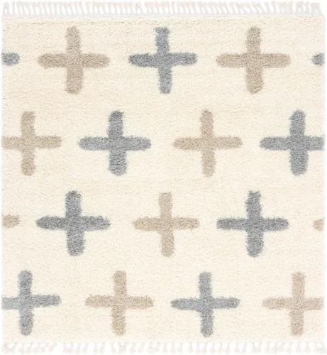 Vista 17 de Unique Loom Hygge Shag Collection - Alfombra moderna de inspiración marroquí con diseño geométrico, felpa y acogedora, rectangular, 8' 0" x 10' 0