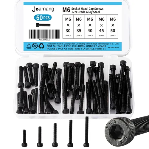 Vista 10 de Tornillos de cabeza de botón M6 x 8 mm, 12 mm, 16 mm, 20 mm, 25 mm, tornillos de cabeza de botón, acero de aleación de grado 10.9, acabado de óxido