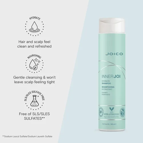 Vista 3 de Joico InnerJoi Hydrate Shampoo For Dry Hair & Scalp Sulfate & Paraben Free Naturally-Derived Vegan Formula