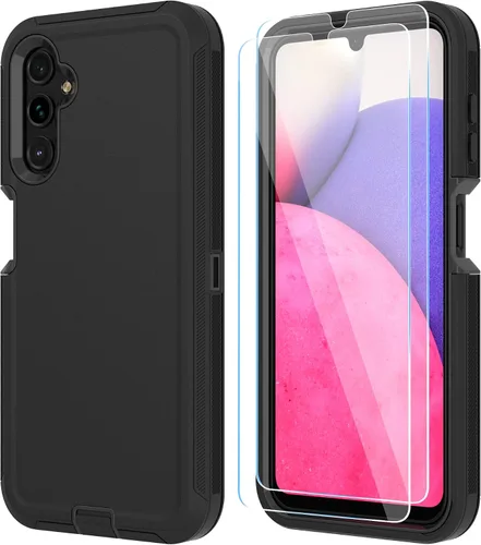 Vista 12 de ONOLA Funda compatible con Samsung Galaxy A14 5G con protector de pantalla HD, resistente a los golpes y a las caídas de servicio pesado, funda de 3