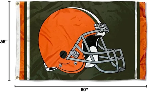 Vista 8 de Bandera grande de los Cleveland Browns de 3 x 5