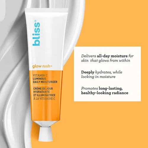Vista 4 de Bliss Bright Idea Vitamina C + Suero iluminador de tres péptidos – 1 onza líquida – Crema facial hidratante iluminadora con péptidos y Bliss Glow
