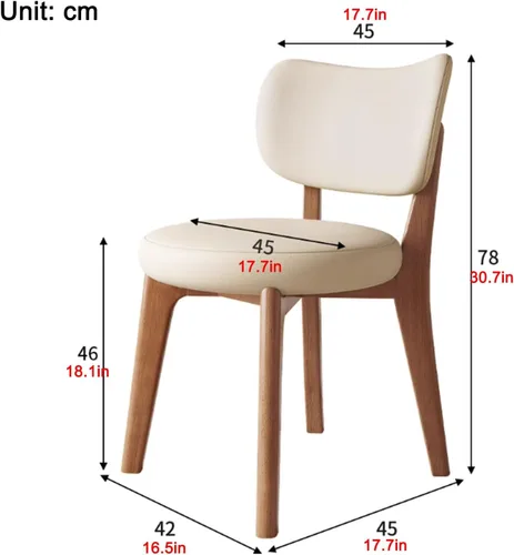 Vista 2 de Juego de sillas de comedor de madera de 1/2/4, sillas de cocina con respaldo curvo, silla de vestíbulo, silla de comedor tapizada, silla de comedor
