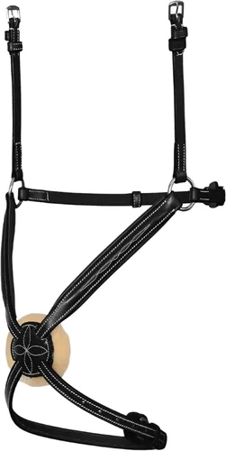 Vista 4 de Exion Designer - Figura 8 de brida inglesa para caballos Cabeza monocrocada ancha anatómica Banda nasal ajustable con almohadilla de mandíbula