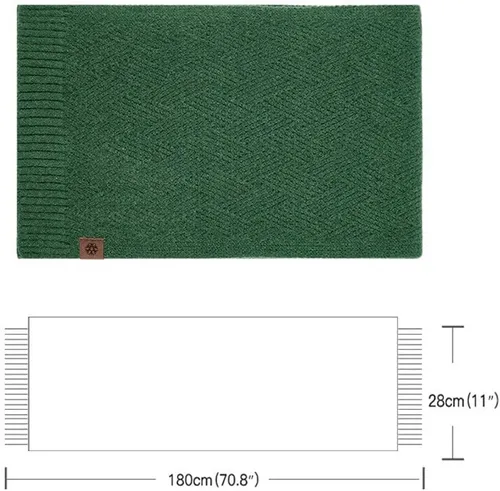 Vista 19 de Bufanda de punto de lana, gorro de esquí, guantes táctiles para invierno, para mujer y hombre