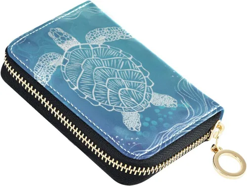 Vista 28 de Tarjetero de Tarjetas de Crédito RFID de Cuero con Cremallera Cartera para Mujeres y Niñas, Color #01, Talla única, Classic