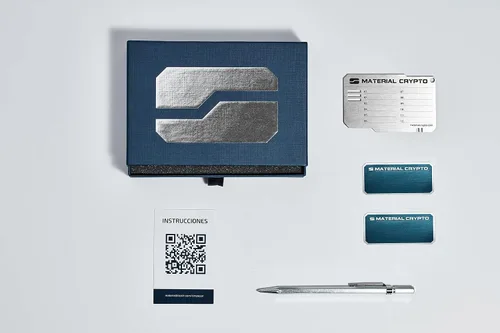 Vista 4 de Material Crypto DIY - Almacenamiento de semillas criptográficas Cartera de criptomoneda de acero indestructible Compatible con Seed Phrase