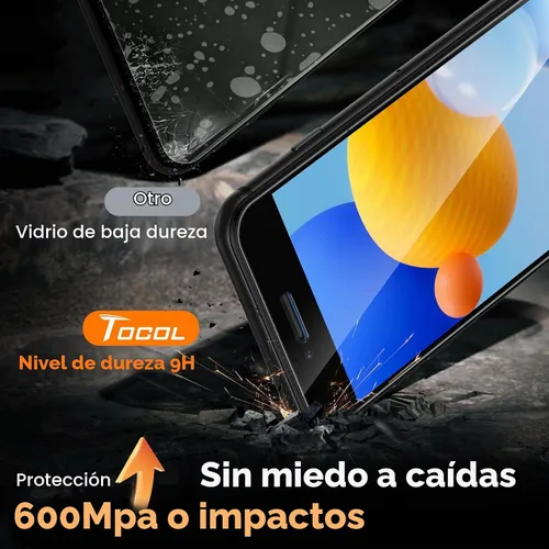 Vista 4 de TOCOL - 2 unidades de protector de pantalla para iPhone SE 3/2 (Edición 2022/2020), iPhone 8/7, iPhone 6s/6 de 4.7 pulgadas, instalación instantánea