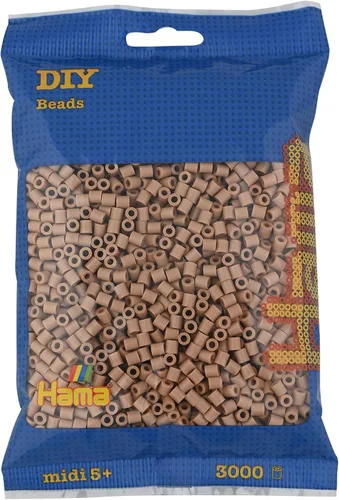 Vista 18 de Hama Perlen 201-49 Iron-On Beads Bag with Approx. 3000 Midi Craft Beads with Diameter 5 mm in Azure Blue, Creative Craft Fun for Young and Old