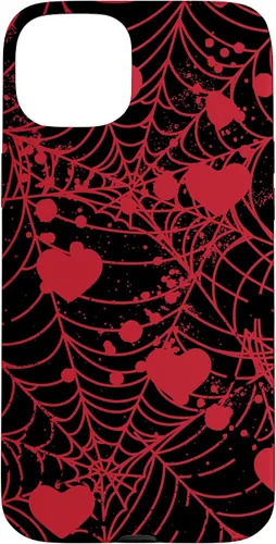Vista 9 de Spiderweb Valentine's Day Hearts Gothic Goth Black Fairycore Case for iPhone 17