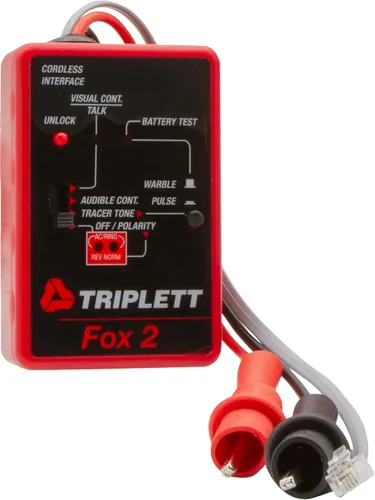 Vista 3 de Triplett 3399 Kit detector de cables premium Fox & Hound con generador de tonos y sonda con sensibilidad ajustable para cable eléctrico, cable LAN