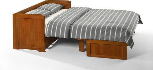 Vista 6 de NIGHT & DAY Cubo premontado gabinete Murphy cama, Beadboard Cherry