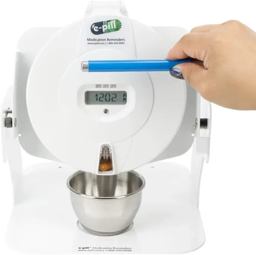 Vista 2 de e-Pill Station Pro - Dispensador de píldoras automático con bloqueo avanzado - Tapa blanca