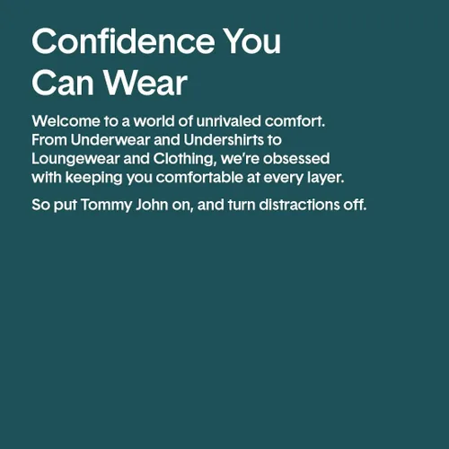 Vista 9 de Tommy John Mens Trunk 4" Underwear - Cool Cotton Boxers with Supportive Contour Pouch - Cool, Dry Pima Cotton Blend