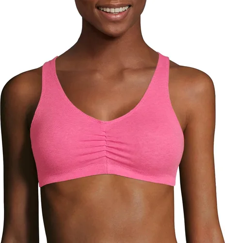 Vista 3 de Hanes Womens X-Temp Wireless Bra Pack, Stretch Pullover Bra, Low-Impact Racerback Bra, 2-Pack