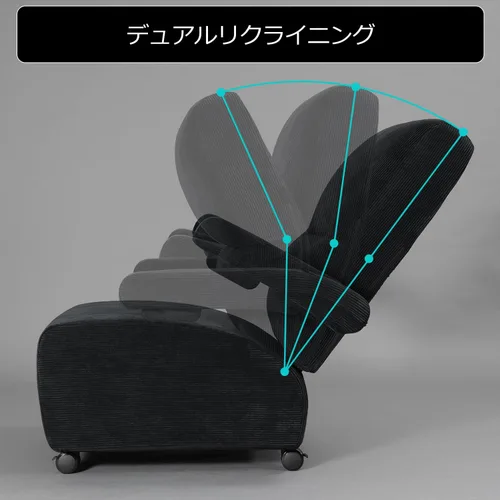Vista 5 de Bauhutte G-410-BK Deluxe Gaming Sofa, Recliner, Gaming Chair, Single Seat, Black, Desk Sofa, Wheels, Ottoman