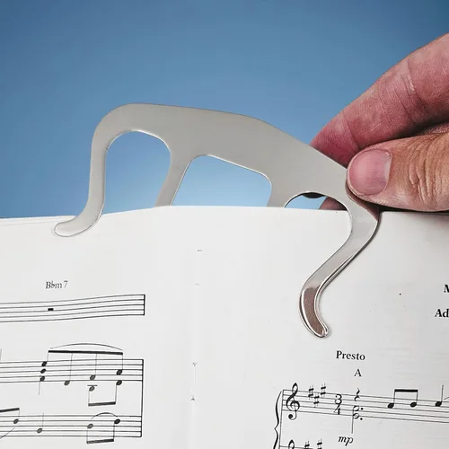 Vista 2 de Clip para libro de música, soporte para portapáginas, pianos, músicos