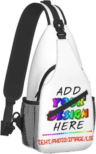 Vista 2 de Mochila personalizada bandolera personalizada Crossbody Sling Bags Ocio Deportes al aire libre Bolsa personalizada para hombres Mochila
