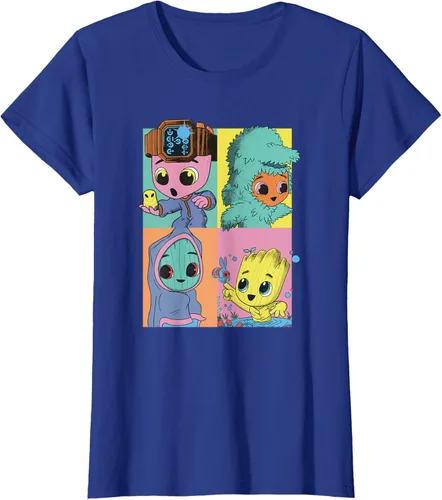 Vista 7 de Marvel I Am Groot Pop Art Costumes Box Up Camiseta, Negro