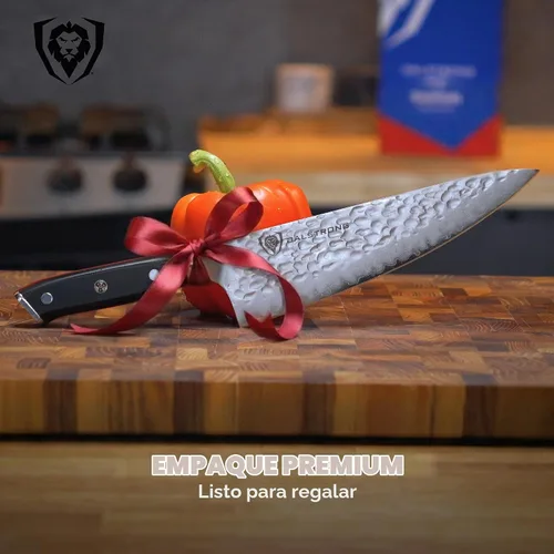 Vista 7 de Dalstrong 8" Japanese Chef Knife Gyuto - 66-Layer Damascus AUS-10V .Elite Negro