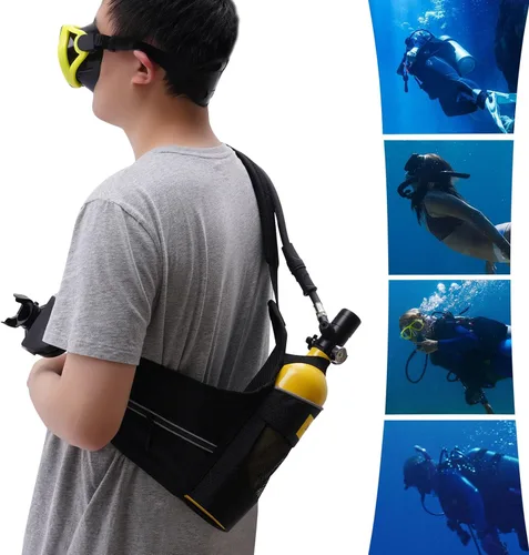 Vista 4 de Mini juego de buceo, tanque de buceo de 0.5L con bomba, kit de tanque de buceo de respiración subacuática de 4500 PSI, buceo, buceo, esnórquel