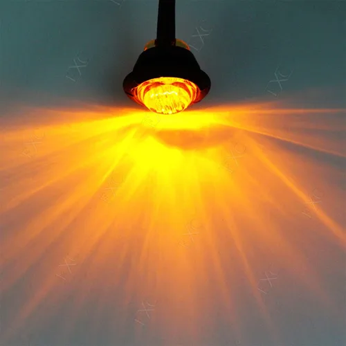 Vista 3 de Luz LED Purishion de 10 x 3/4 pulgadas. Luz redonda para faro delantero y trasero, luz indicadora para camión, coche, remolque, furgoneta, caravana