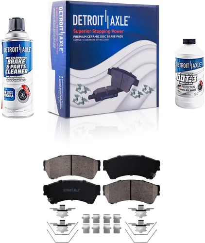 Vista 58 de Detroit Axle - Kit de freno delantero para Dodge Ram 1500 Durango Dakota Chrysler Aspen Dakota Driver Side Disco Freno Pinza de freno de cerámica