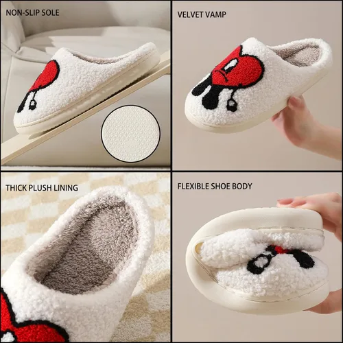 Vista 4 de Zanjkr Slippers For Women Men Fuzzy Slippers Warm Cozy House Slippers For Women Indoor Outdoor Slippers