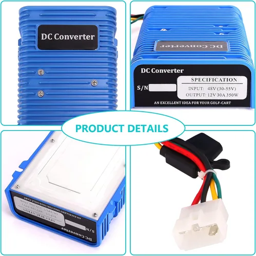 Vista 6 de 10L0L Reductor de voltaje para carrito de golf, 72 V, 48 V, 36 V a 12 V, convertidor regulador de voltaje, reductor de corriente continua para EZGO