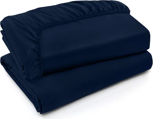 Vista 30 de Utopia Bedding - Paquete a granel de 2 sábanas bajeras ajustadas de microfibra cepillada suave con bolsillos profundos, resistentes al encogimiento