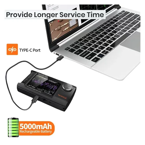 Vista 7 de Spectrum Analyzer, 50KHz to 2.7GHz NanoVNA-H4 Plus VNA-H4 Vector Network Analyzer Antenna