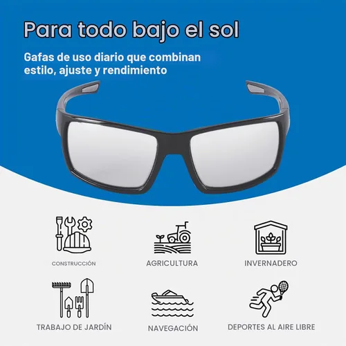 Vista 7 de GGS Sawfish Sunglasses with Anti-Fog, Scratch-Resistant Lenses Lente de tinte variable