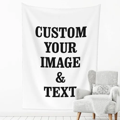 Vista 9 de OHORTEB Tapiz vertical personalizado con foto y nombre, colgante de pared personalizado para bodas, cumpleaños, día del padre, día de la madre
