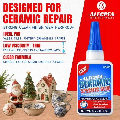 Vista 2 de Pegamento de reparación de cerámica, pegamento fino 0.71 oz
