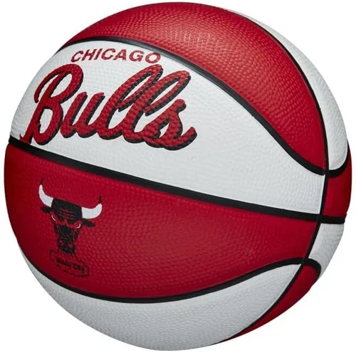 Vista 2 de Wilson NBA Team Retro Mini Balones de Baloncesto - Tamaño Mini - 3" Chicago Bulls