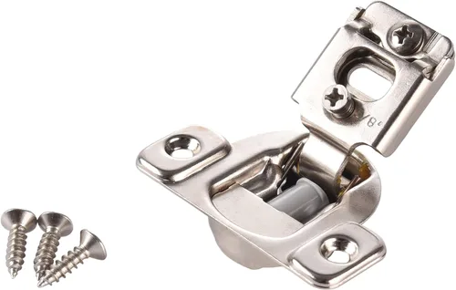 Vista 3 de East West Hardware Bisagras superpuestas para puerta de gabinete de cierre suave de 5/8 pulgadas, compactas de cierre suave (paquete de 1)