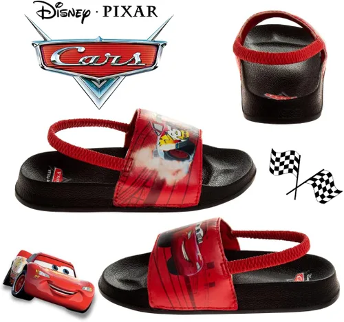 Vista 5 de Disney Minnie Mouse, Encanto, Mickey, Lightning McQueen, Frozen Elsa Anna Girl - Sandalias de verano para niños con correa trasera para la playa