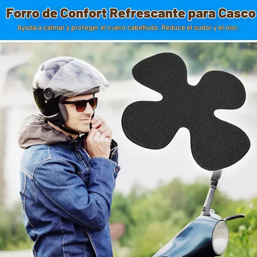 Vista 6 de Forro para casco de motocicleta, reutilizable, lavable, almohadilla para casco duro