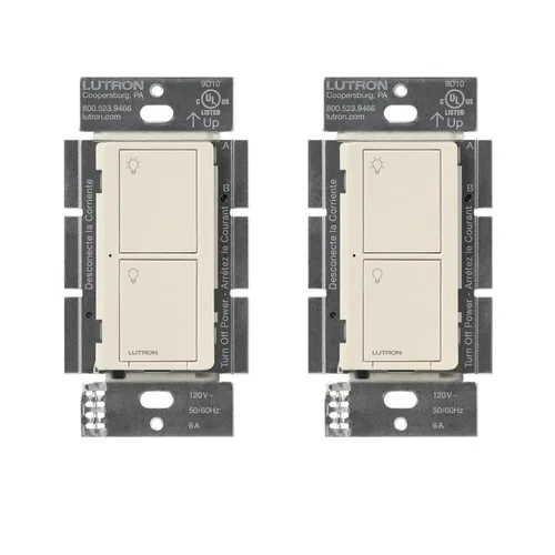 Vista 23 de Lutron Caseta - Interruptor de luz inteligente original (requiere Lutron Smart Hub), para el hogar, luces LED y ventiladores, 6 amperios, un solo