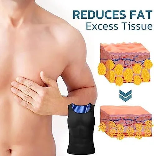 Vista 2 de Chaleco Termico Reductor para Hombre, Chaleco Termico Compression Tank Top Hombres, Chaleco de compresión para hombre