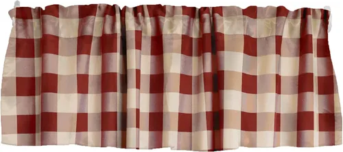 Vista 3 de Zen Creative Designs Farmhouse Buffalo - Cenefa a cuadros de 2 pulgadas para ventana con temática de campo, decoración del hogar, dormitorio