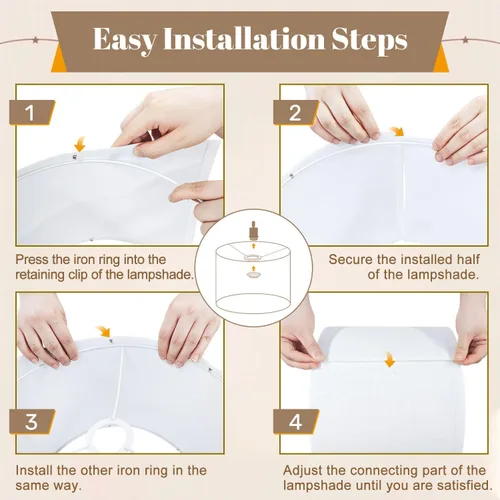 Vista 3 de Drum Lampshade Mid Century Black Cat Starry Lights Retro Style Medium Lamp Shade Replacement Linen Fabric Lampshades for Bedside Table Lamp Floor