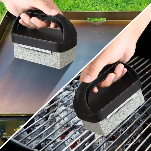 Vista 6 de Limpiador de parrilla, bloque de ladrillos de limpieza de plancha, ladrillos de limpieza de piedra resistente, piedra pómez de limpieza de parte