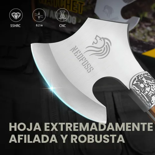 Vista 2 de NedFoss Warthog - Hacha de hacha pequeña de 9 pulgadas con funda