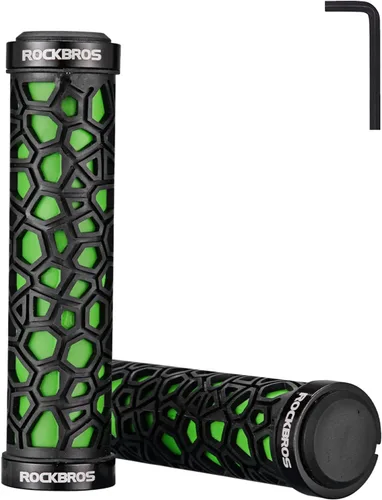 Vista 12 de ROCKBROS Puños de manillar de bicicleta con doble bloqueo Puños de bicicleta antideslizantes para manillar de bicicleta para MTB, BMX, patinetas