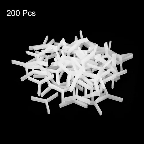 Vista 3 de uxcell 200 piezas de baldosas de pared de plástico tipo Y, espaciadores de baldosas hexagonales de 0.059 in, 1/16 pulgadas, espaciadores de azulejos