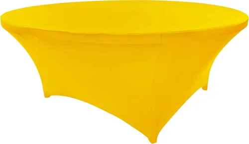 Vista 64 de Mantel de cóctel de elastano redondo de 24 pulgadas x 30 pulgadas de alto, color negro