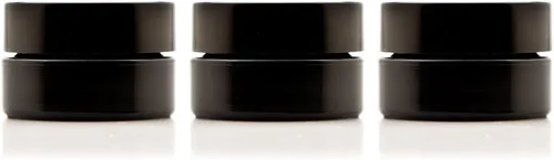 Vista 12 de Infinity Jars Tarro con tapa de rosca de 3.4 fl oz (3.3 fl oz), color negro, ultravioleta, recargable, estilo cosmético, botella de viaje, tarro