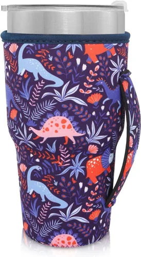 Vista 80 de Fundas Aislantes de Neopreno Portavasos con Asa para Vasos Tumbler de 20oz, Funda Reutilizable para Café Helado Para Tazas de Café de 30oz - 32oz