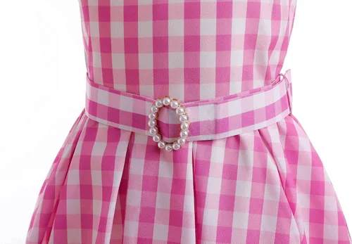 Vista 4 de Disfraz rosa para niñas, disfraz de Halloween, cosplay, fiesta de cumpleaños con accesorios